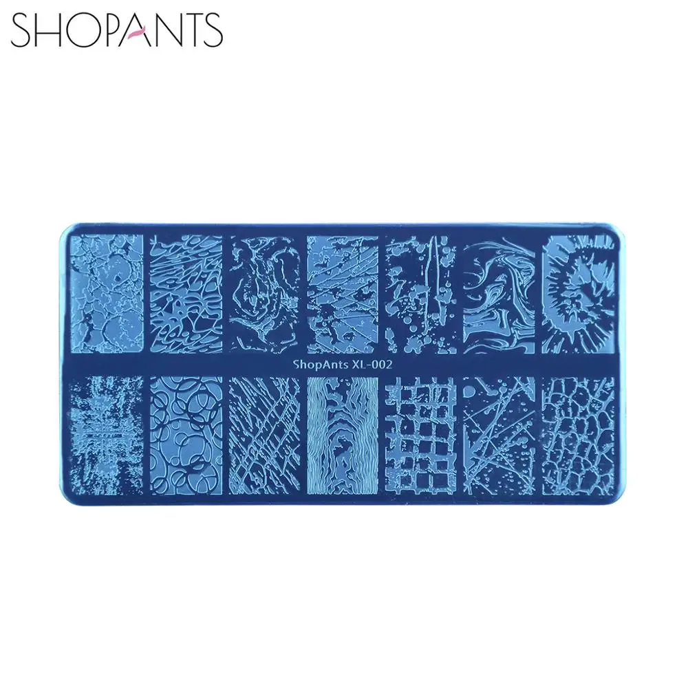 Shomants штамповочные пластины 6*12 см из нержавеющей стали с мраморным геометрическим узором для дизайна ногтей DIY Дизайн ногтей изображение пластины трафарет