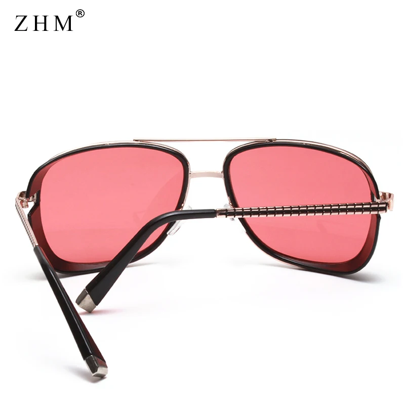 2021 Steampunk ton stark Iron Man 3 sunglasses men brand women mirror designer sun glasses Vintage lens red UV400 sunglasses images - 6