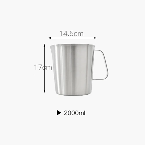 2000ml Кувшин из нержавеющей стали Rokene, кувшин для вспенивания молока, производство капучино, чай, кофе, чашка для молока, кувшин для вспенивания молока - Цвет: 2000ml