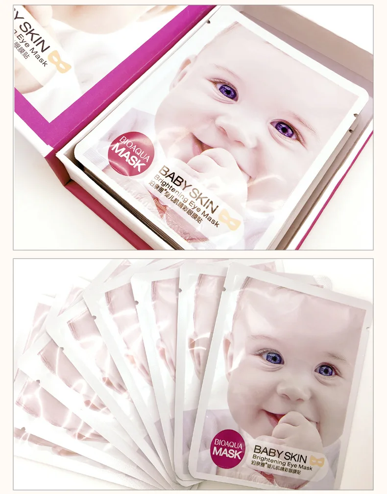 10 шт./лот BIOAQUA baby muscle color маска для глаз Уход увлажняющая успокаивающая маска для глаз разбавленный Heiwenjuan крем для кожи вокруг глаз 10 г