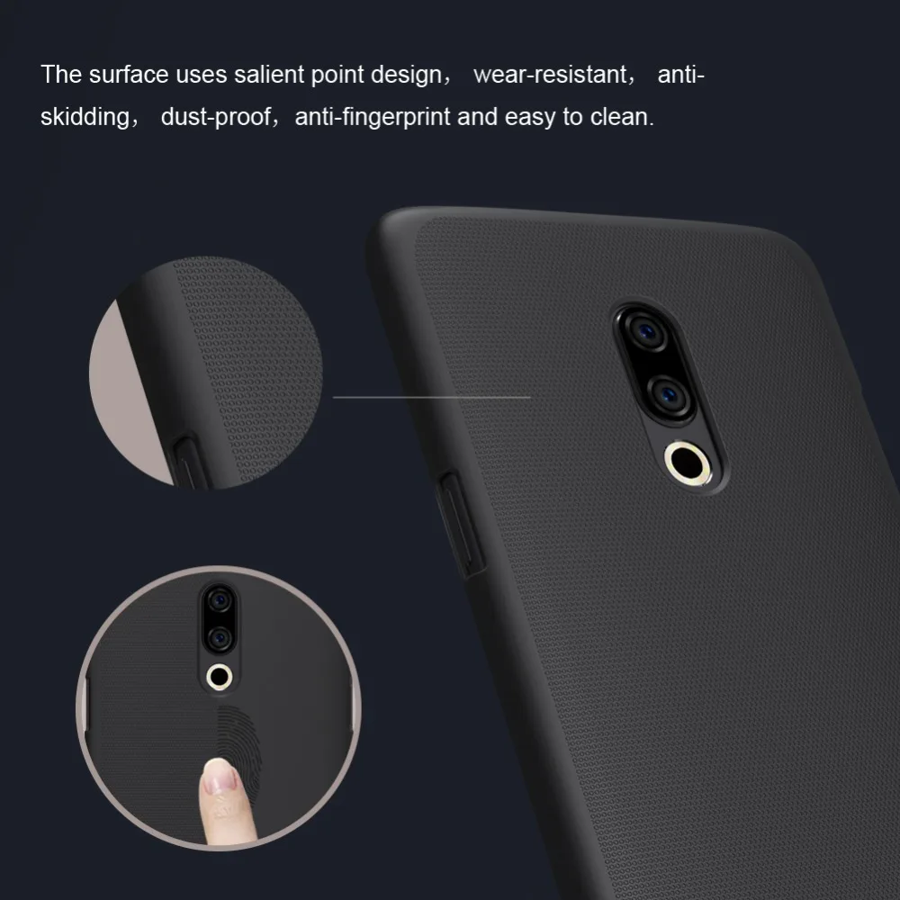 For meizu 15 plus case cover 5.95 inch NILLKIN Frosted PC hard back with Gift Phone Holder for m15 |