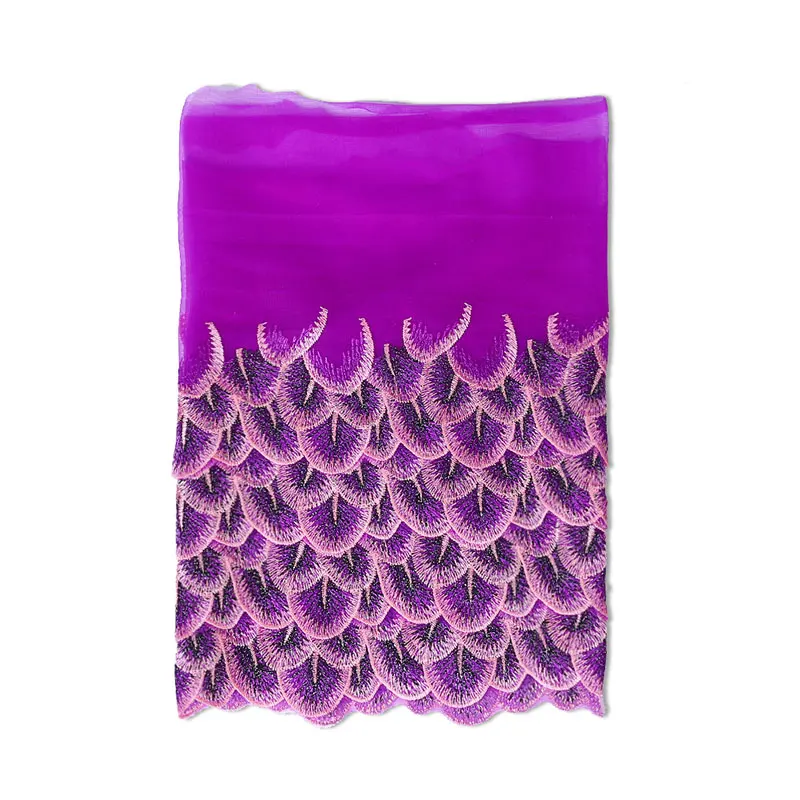 Кружевная отделка Smiry 2 ярда с перьями павлина цветочной вышивкой высокое