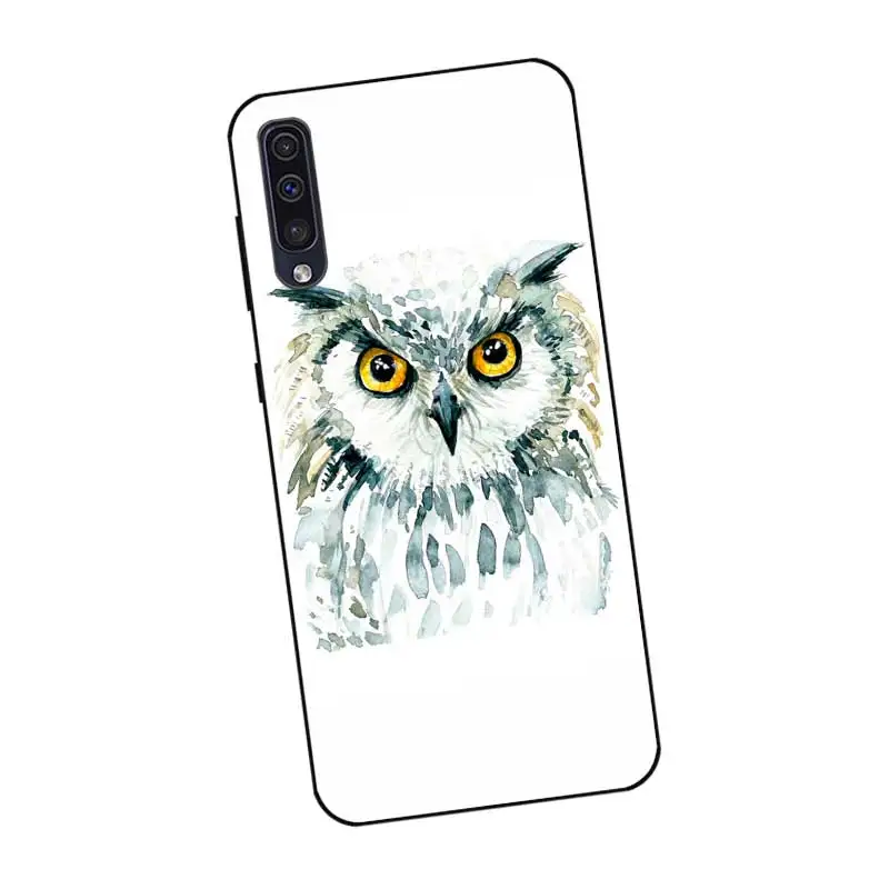 P158 сова черный силиконовый чехол для samsung Galaxy A6 A7 A8 A9 A10 A30 A40 A50 A60 A70 A80 A90 5G A20E плюс |