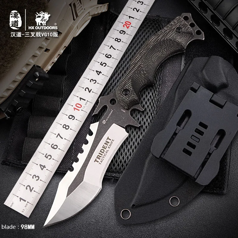 HX нож для охоты на открытом воздухе vg10 выживания fca тактический couteau походные ножи