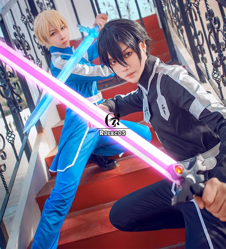 ROLECOS японский аниме меч искусство онлайн Eugeo Косплей Костюм SAO Alicization косплей костюм мужской косплей синий Униформа полный комплект