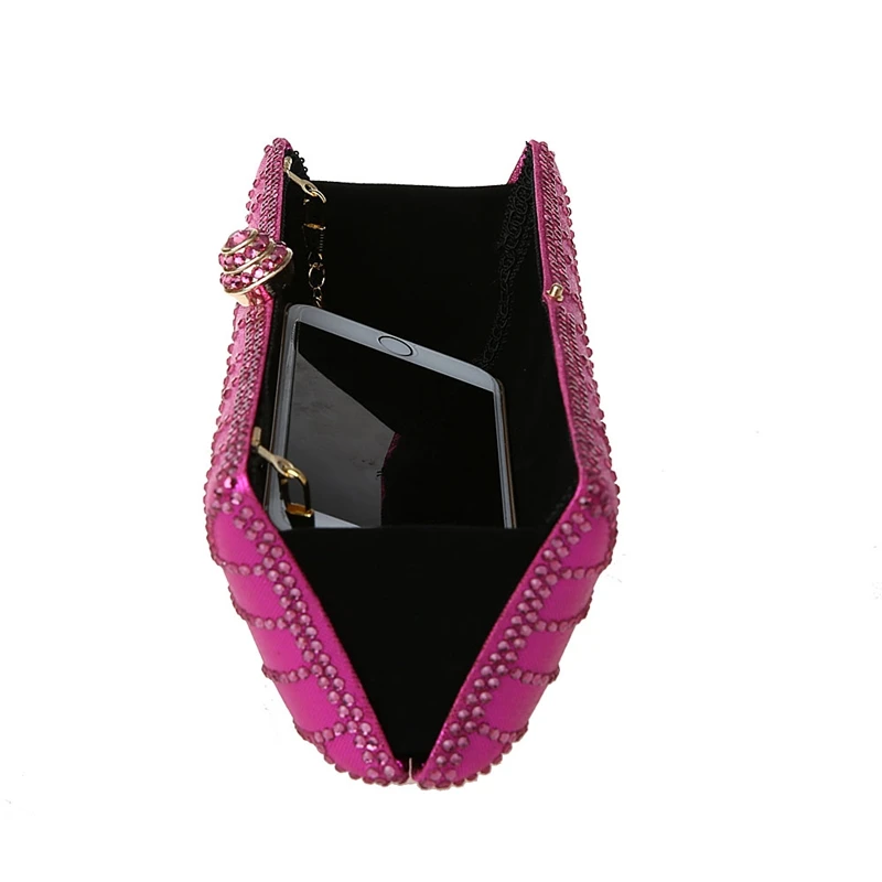 2016 благородная ярко-розовая китайская женская Свадебная вечерняя сумка-клатч