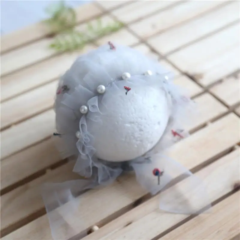 Baby Photography Hat Newborn Lace Cap White Ruffle Bonnet for Photoshoot Infant Beanie | Детская одежда и обувь