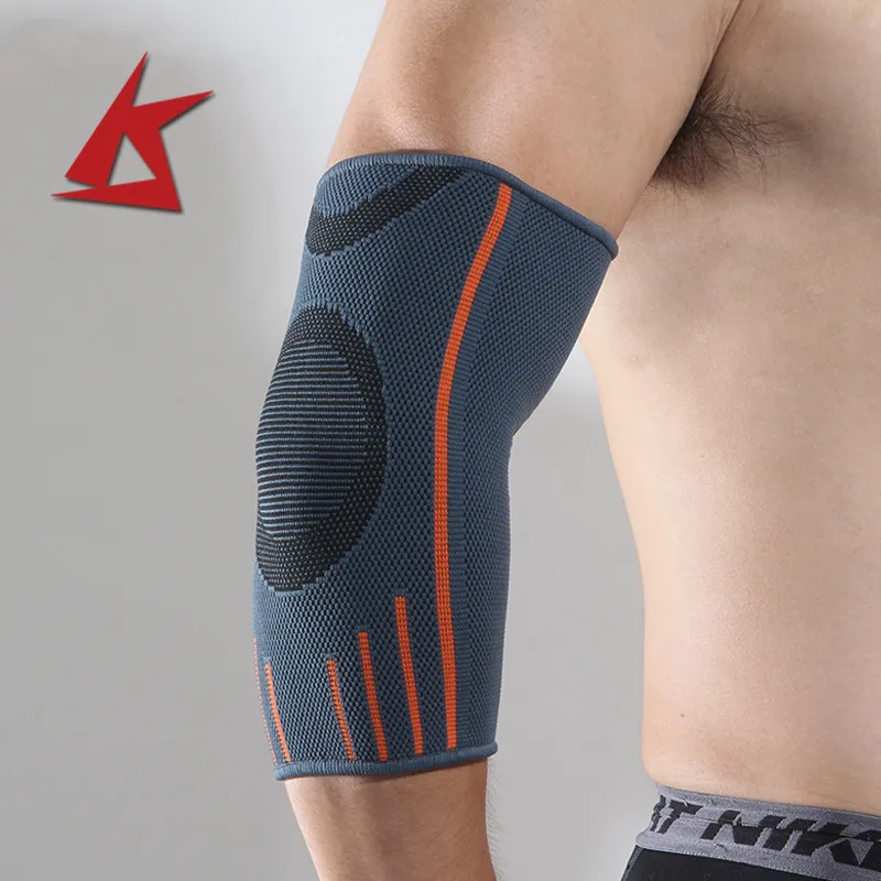 Gray 1 X эластичный бандаж для спортзала Спортивная компрессионная защитная накладка на локоть впитывает пот Баскетбол Теннис рука рукав грелка - Цвет: Gray
