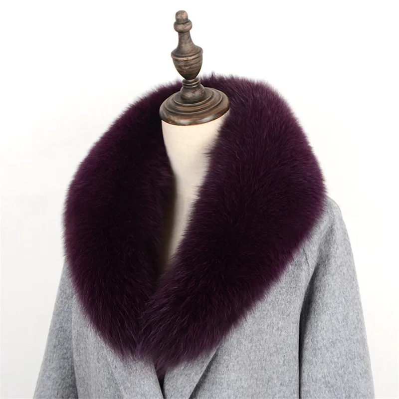 Высококачественный воротник из 100% натурального Лисьего меха с женской курткой