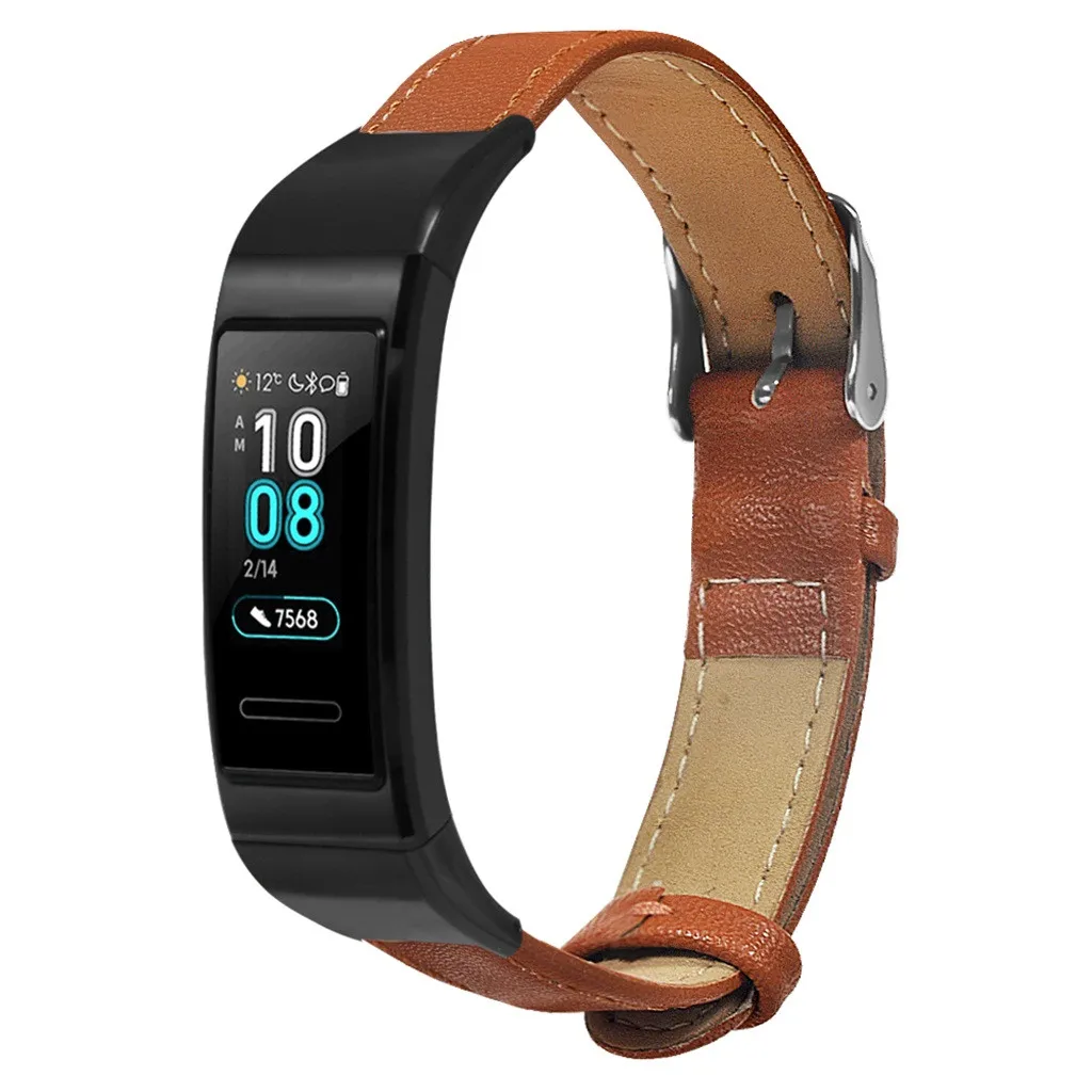 Ouhaobin ремешок для часов из волокнистой кожи для huawei Band 3/3 Pro Кожаный ремешок на запястье замена для оригинального huawei Band 3/3Pro 530#2