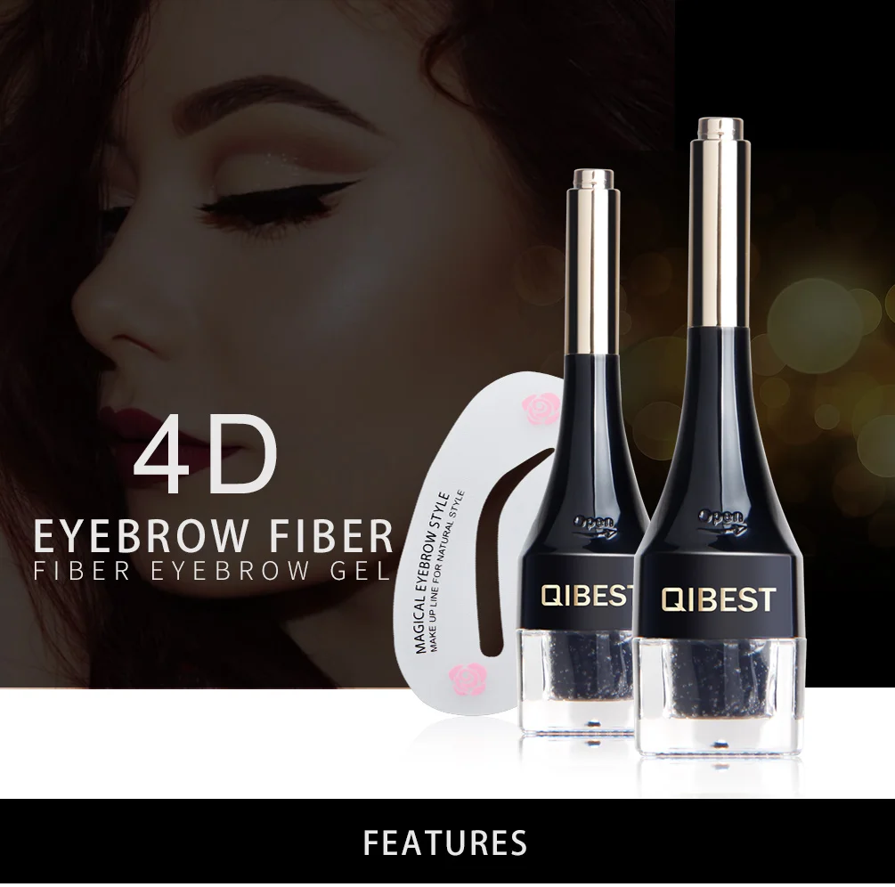 Hottest Eyebrow Extension Tint Gel Hair Fiber Brush Makeup Waterproof Easywear Black Brown Eye Brow Tattoo Women Makeup