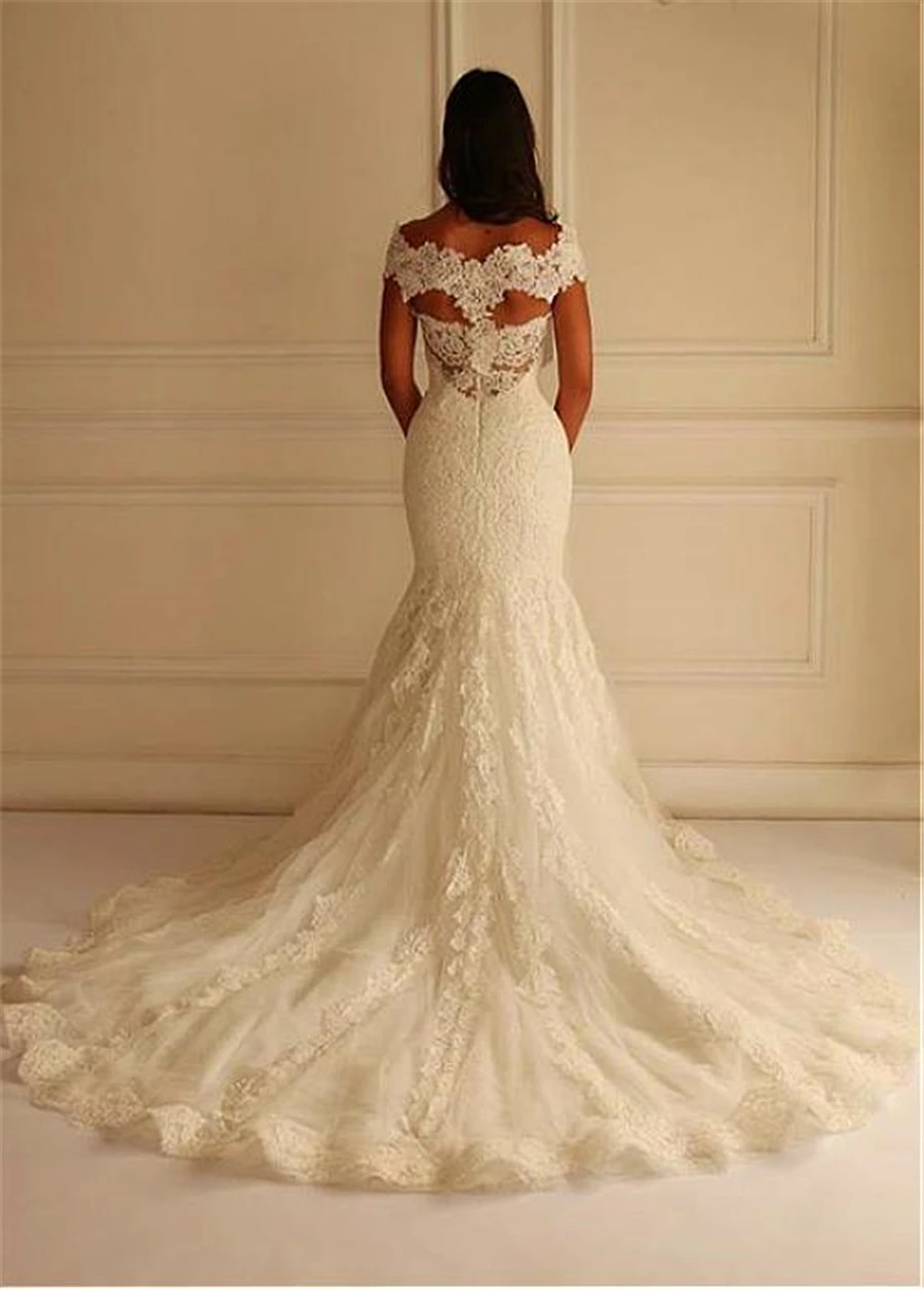 Потрясающее Тюлевое свадебное платье с кружевной аппликацией женское vestidos de