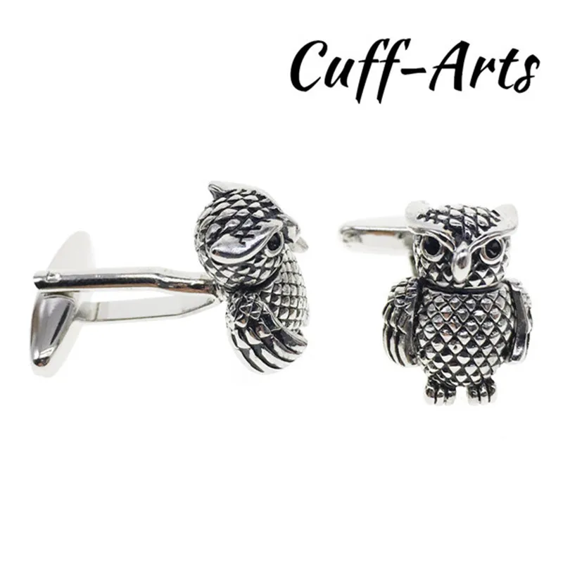 Cuff-Arts 2018 Mens Cufflinks Delicate Cute Owl Shaped Cuff Links Men Jewelry Gift Party Gemelos Personality C10023 | Украшения и