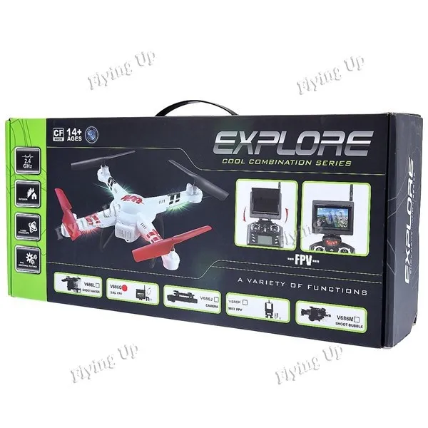 US Direct! White WLtoys V686G V686 FPV Camera Drone 4CH 5.8GHz RC Quadcopter with 2MP Headless Mode Helicopter RTF | Игрушки и хобби