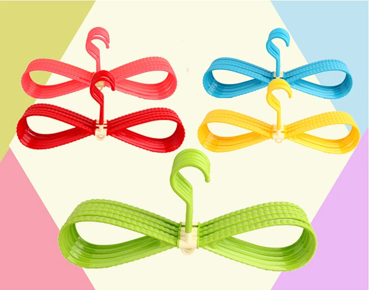 [Бесплатная доставка] Нескользящая пластиковая вешалка с бантом подходит для