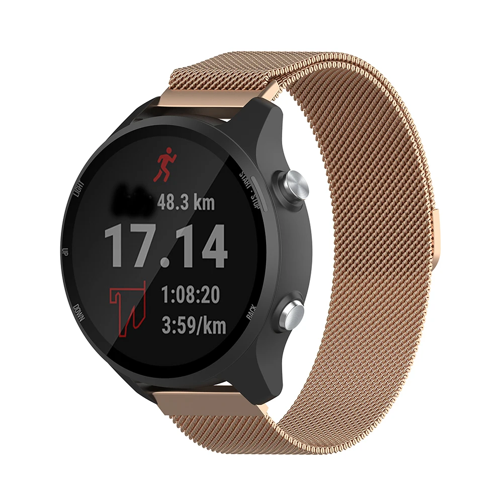

Luxury bracelet band Stainless Steel Bracelet Watch Band Wrist Strap for Garmin Forerunner 245M / 245