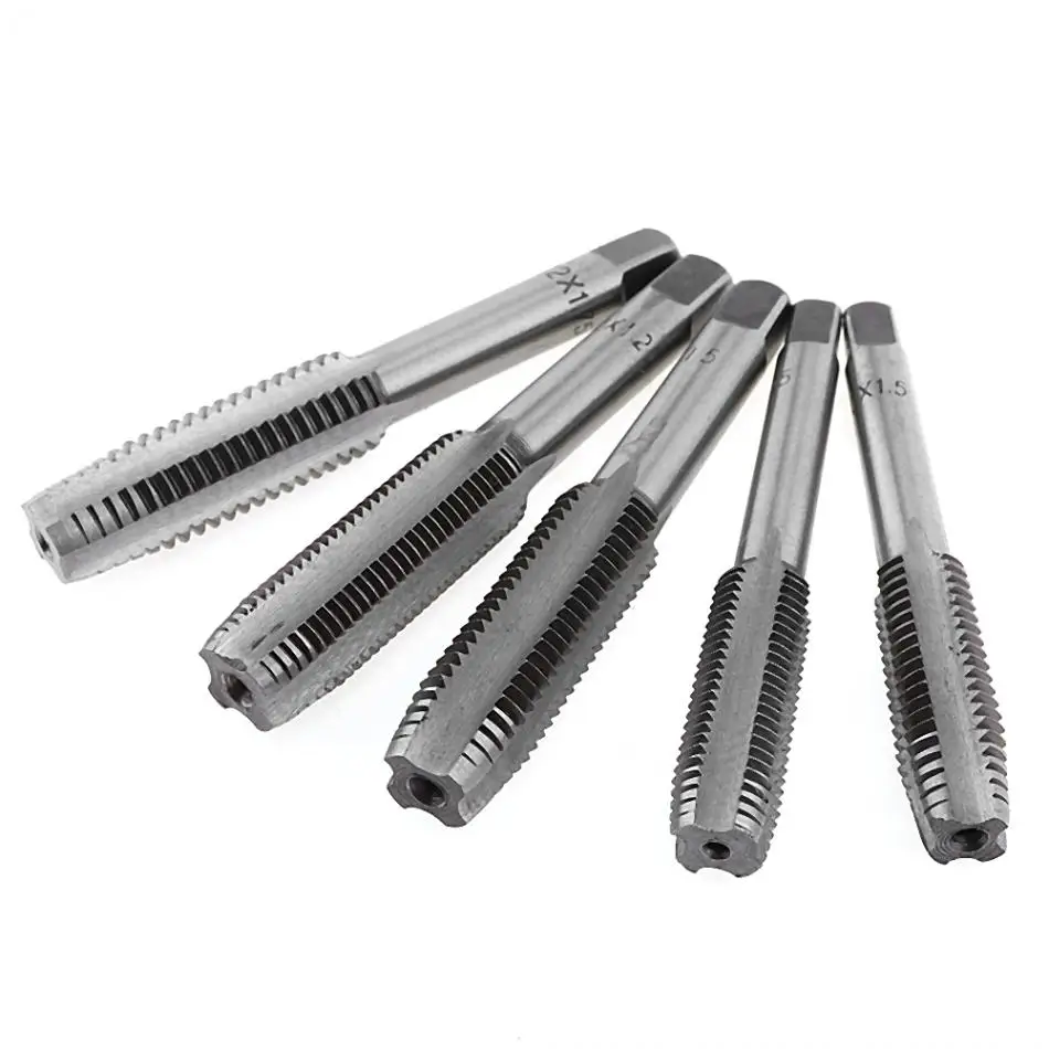 Hand Tool Tap Die 10pcs/set Screw Thread Metric Plugs Set M6 / M7 M8 M10 M12 with Straight Flute Drill for Woodworking | Инструменты