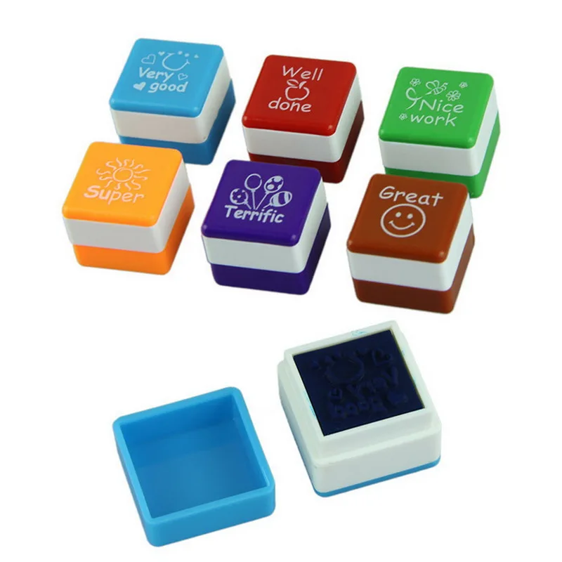 6 шт./компл. наградные марки стикеры для мотивации школьные рисунки Детские