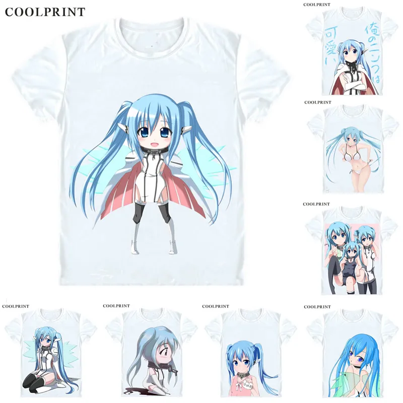 Футболка Nymph Ninfu Angeloid Sora no Otoshimono Повседневная футболка с надписью потерянного
