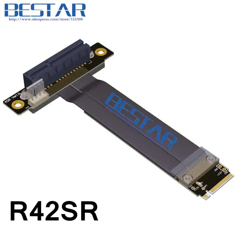 

M.2 NGFF NVMe M Key2280 To PCIe 3.0 4x Riser Card Cable PCI-Express x4 Extender 10cm 20cm 30cm 1ft 2ft 3ft PCI-E Gen3.0 32G/bps