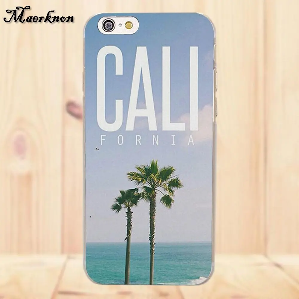 Maerknon California Trees Beach Surf Travel Tropical для Apple iPhone X 4 4S 5 5C SE 6 6S 7 8 Plus LG G4 G5 G6 K4 K7 K8 K10 | Мобильные