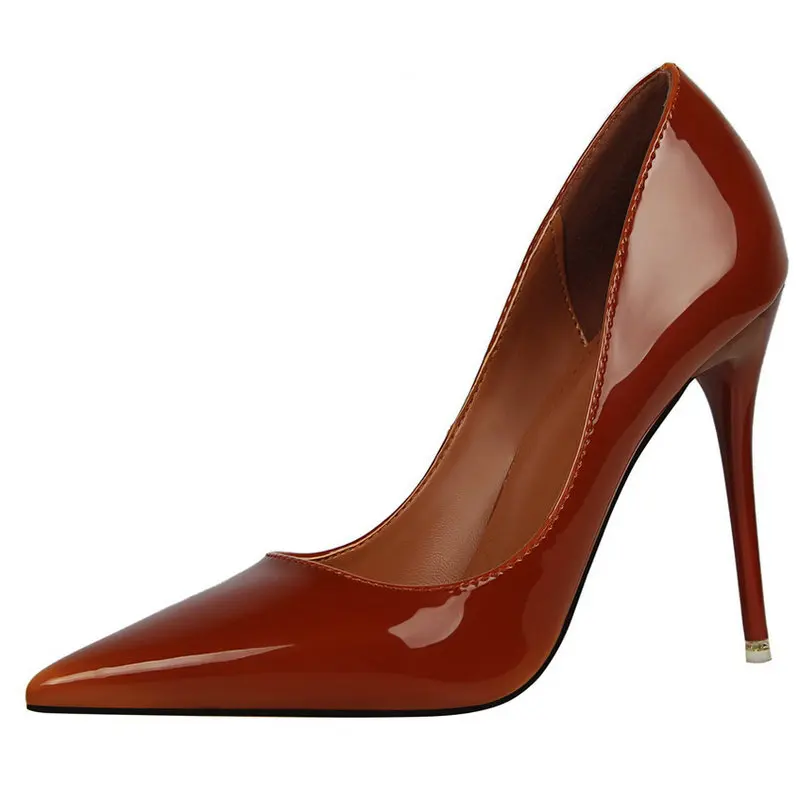 Size34-39 женские классические Стиль Насосы Женская мода туфли женская обувь 10 см на