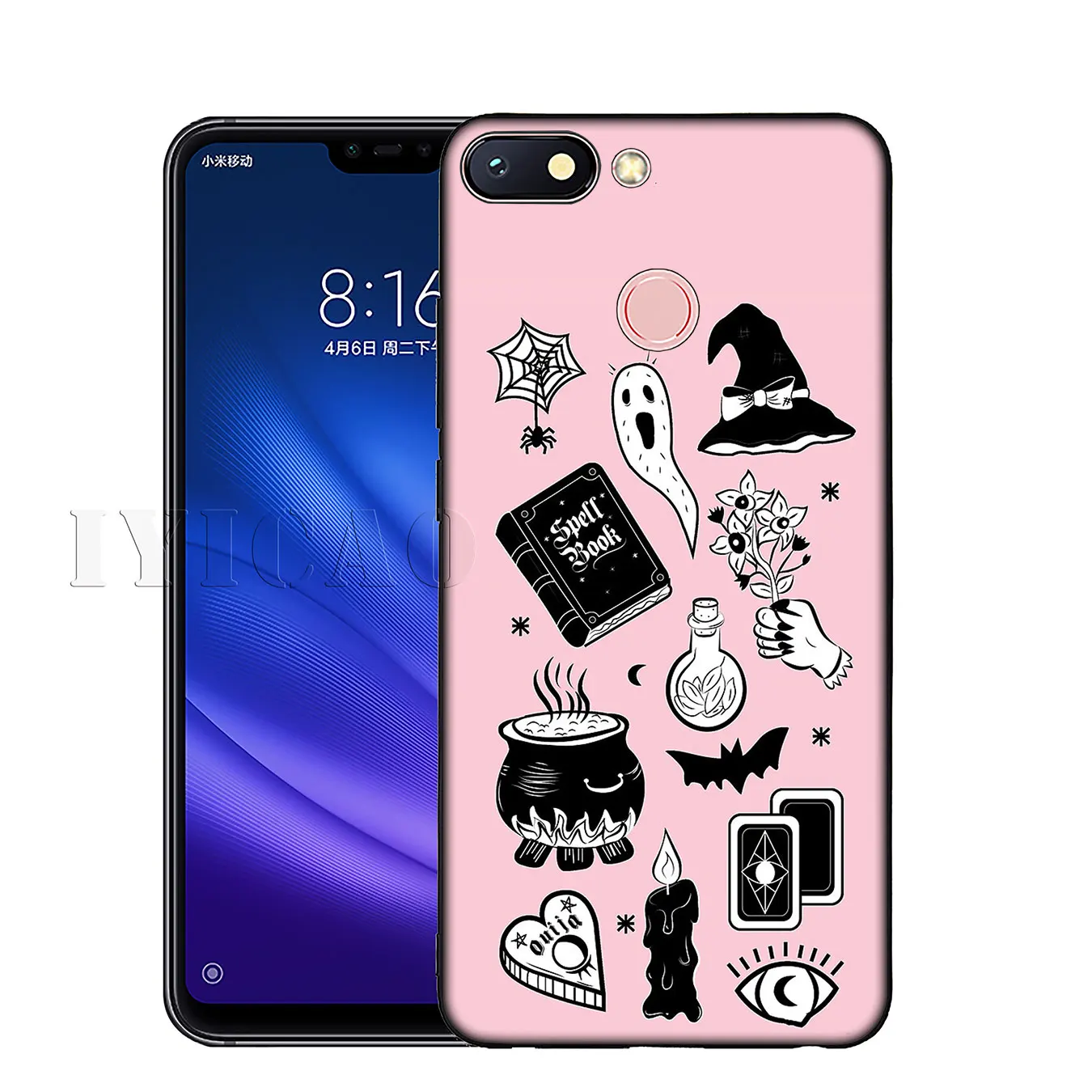 Мягкий силиконовый чехол для телефона IYICAO Girly Pastel Witch Goth Xiaomi Redmi K30 K20 8A 7A 6A 5A S2 GO Note 8