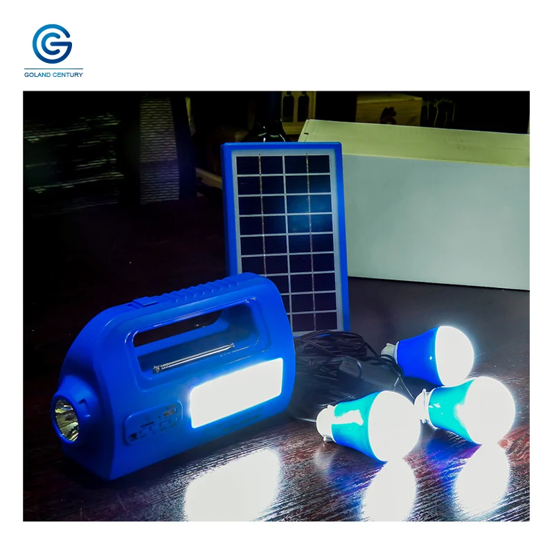 Goland Century SG050 3W, 6 в, 3W, портативный комплект солнечного освещения, многофункциональная домашняя Солнечная генераторная система постоянного тока с fm-радио, адаптер переменного тока