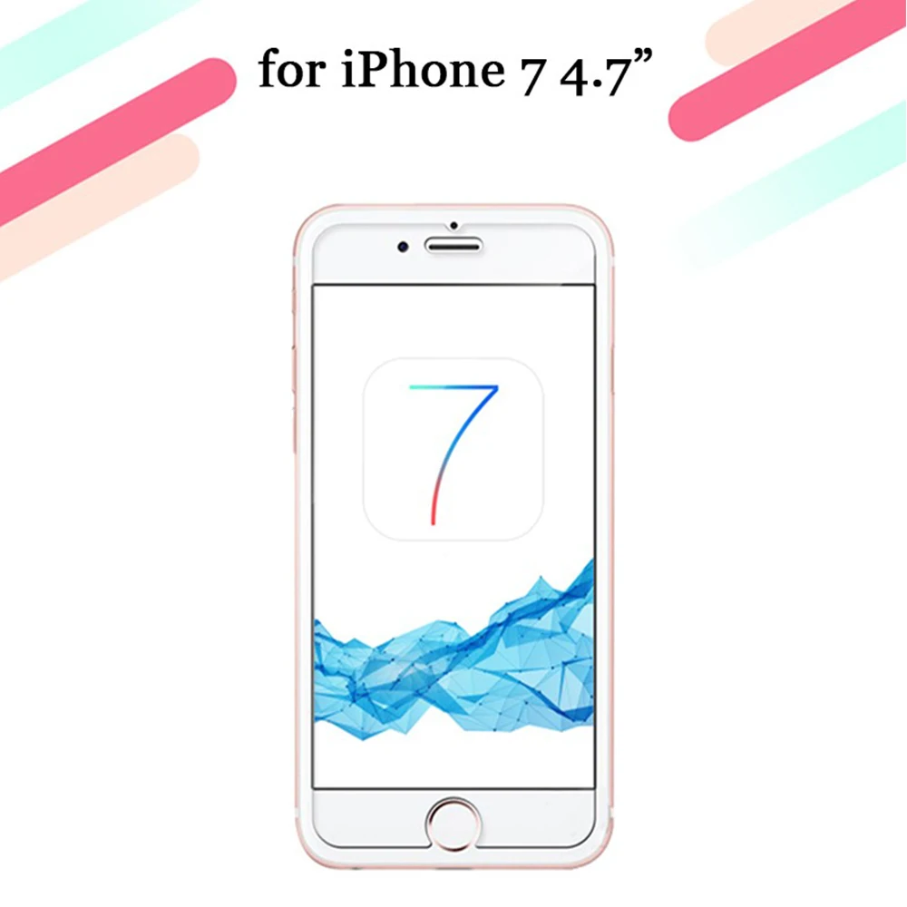 OMG 9H закаленное стекло для iphone 5S 5 4S 5c SE 6 6s plus 7 Защитная фронтальная Пленка чехол +