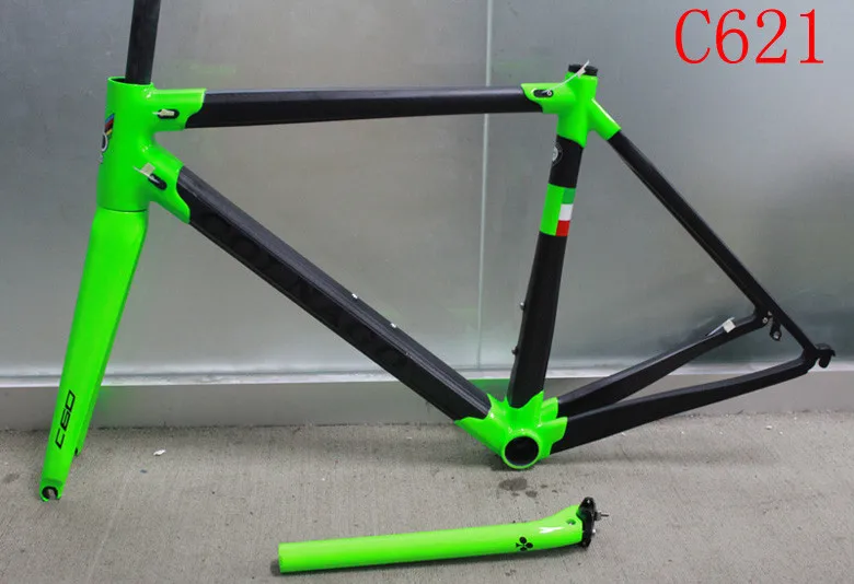 Черная картина белый Colnago C60 дорожный велосипед рама красное углеродное волокно велосипедная Рама+ подседельный штырь+ вилка+ зажим+ гарнитура