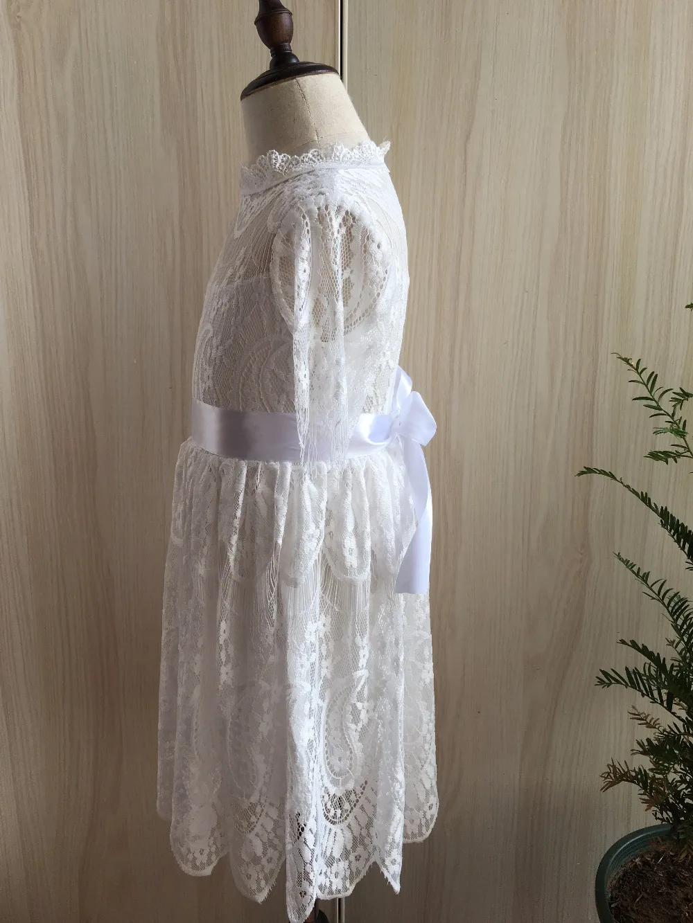 Girls white soft lace dress vintage children half sleeve hallow out flower girls fashion kids tassels princess vestido | Детская одежда