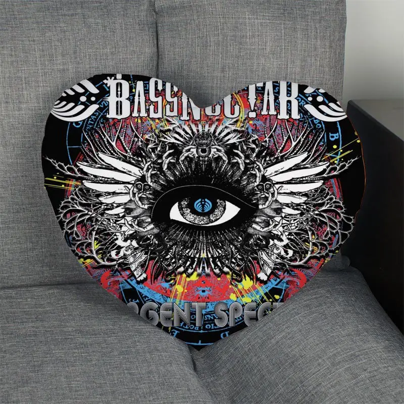 Изготовленный На Заказ Bassnectar сердце накидка для подушки застежка молния