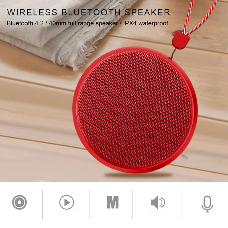 Музыкальный сабвуфер IPX4 Bluetooth 4 2 портативный уличный беспроводной динамик 300 мАч