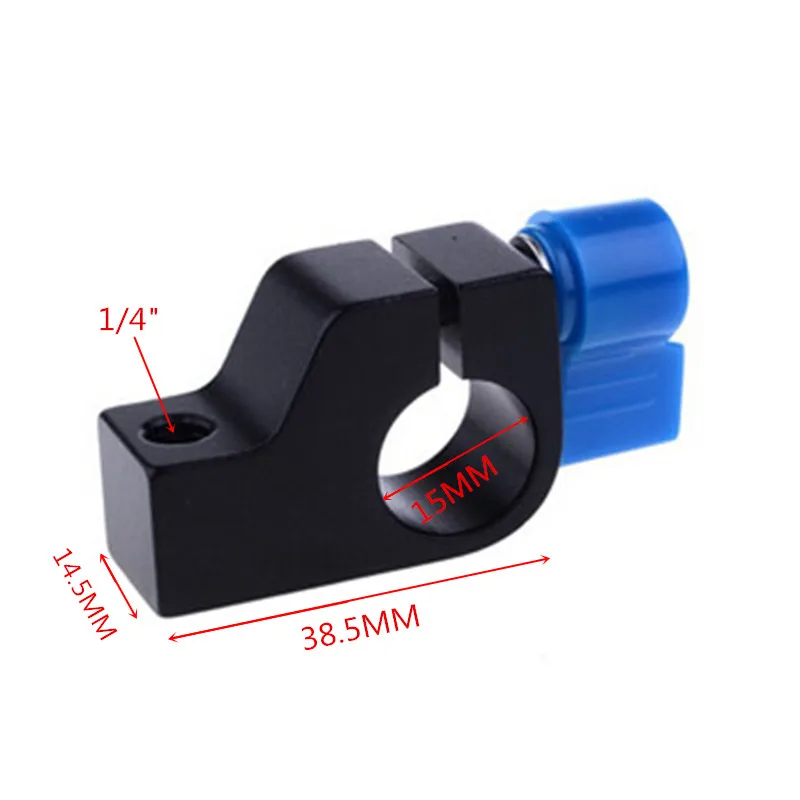 Профессиональный 1/4 &quotРезьбовое крепление рельсовый блок стержень зажим Rig 15 мм