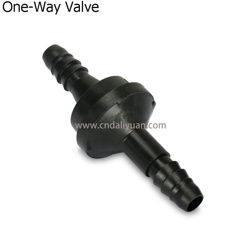 Высококачественный односторонний клапан ID8 черный обратный пластиковый