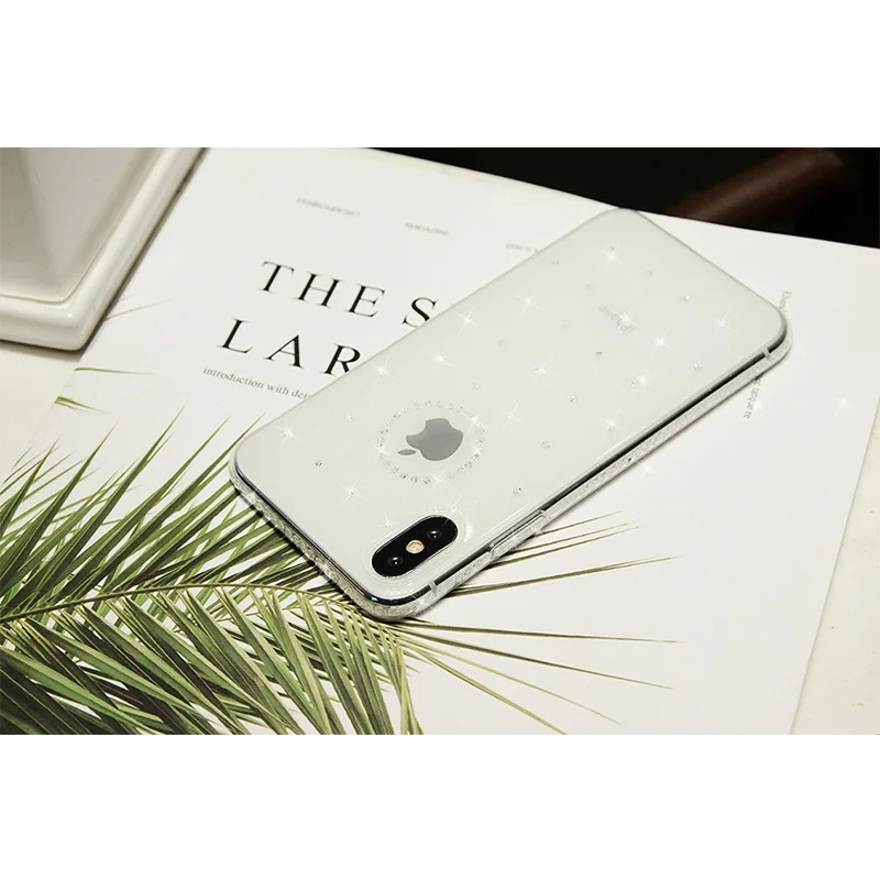 Мобильный чехол для iPhone X 6 6s 7 8 плюс Роскошные ювелирные изделия покрытие корпус
