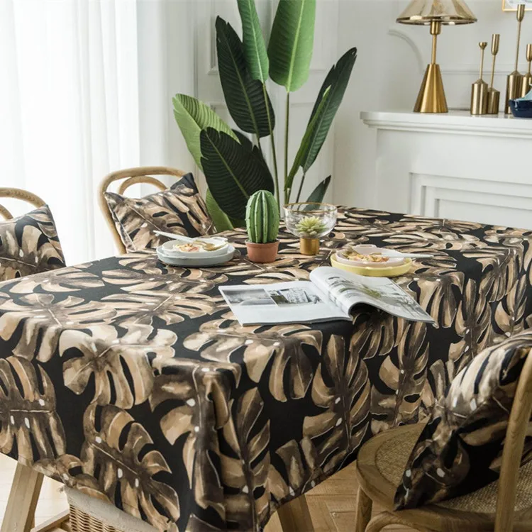 Кофейные скатерти с узором "Листья" Tafel Hoes Nappe непроницаемые Linge De обеденный стол покрытие кухня домашний декор Mantel Mesa