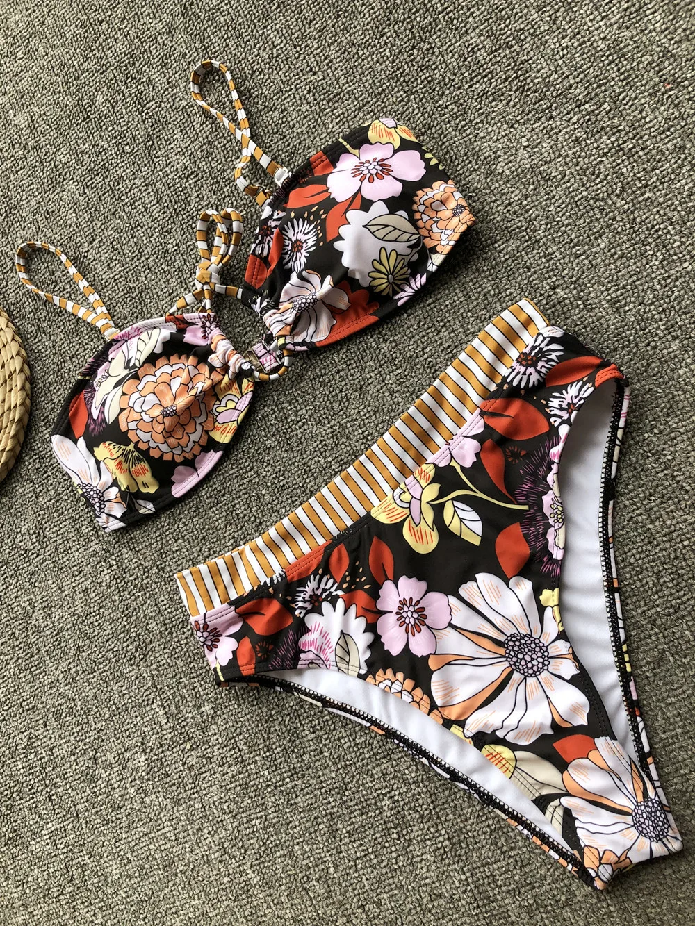 Midou бикини с принтом купальник для женщин пуш ап Бразильский набор бандаж пляжная