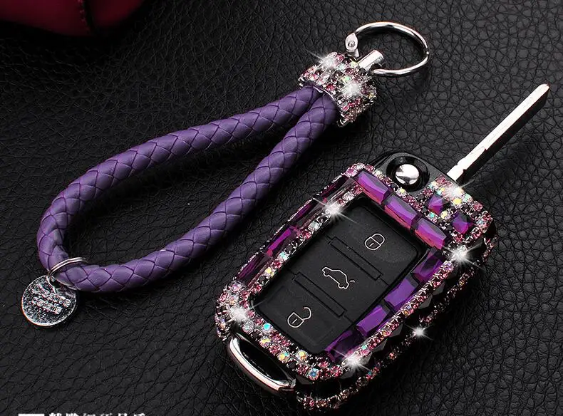 Роскошный чехол-держатель для ключей с бриллиантами в подарок Skoda Octaiva A5 Fabia Rapid