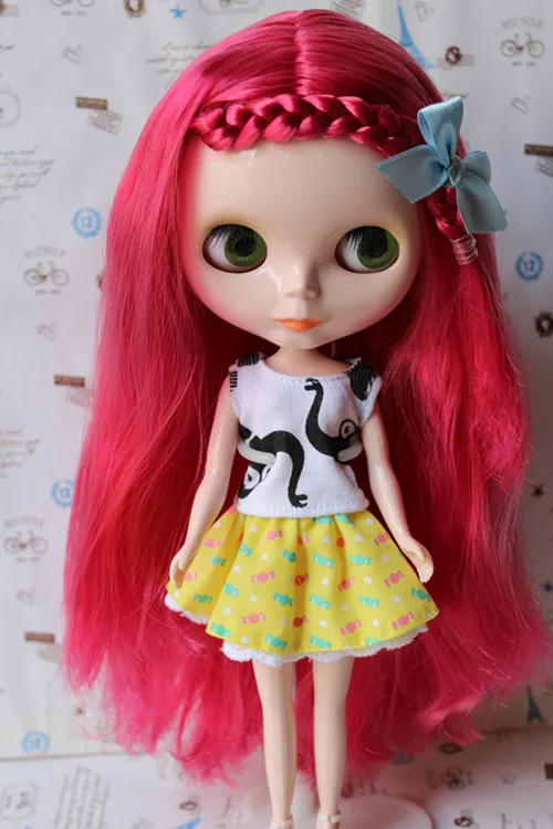Кукла Blyth телесные куклы светло-розовые прямые волосы 30 см общее тело DIY подходит