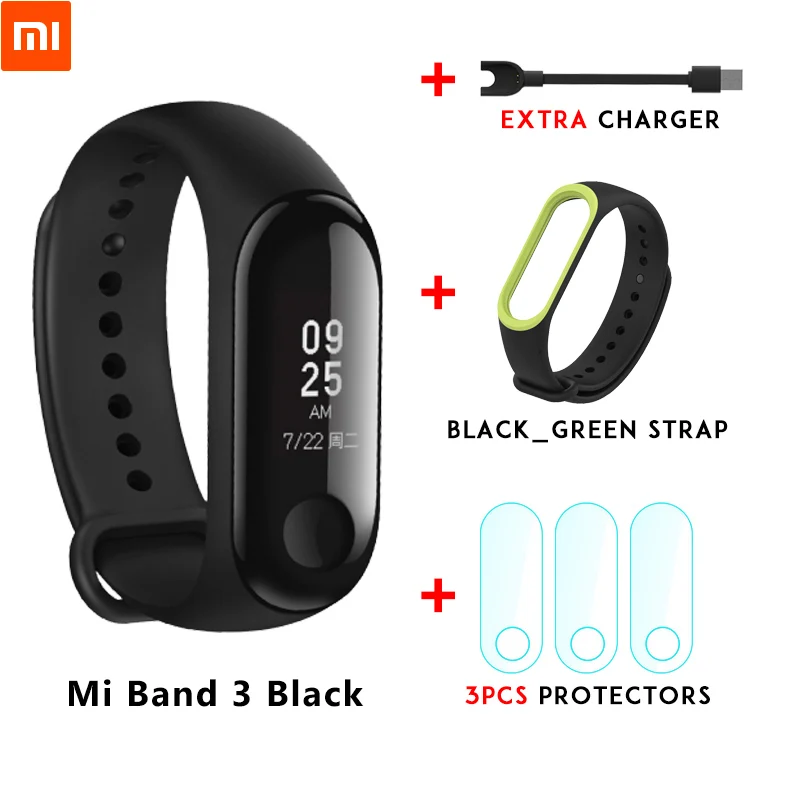 Mi band 3 n strap Xiaomi mi Band 3 mi band 3 для Android IOS фитнес-трекер монитор сердечного ритма 0,78 ''OLED дисплей тачпад Bluetooth 4,2 - Цвет: Mi band 3 n strap