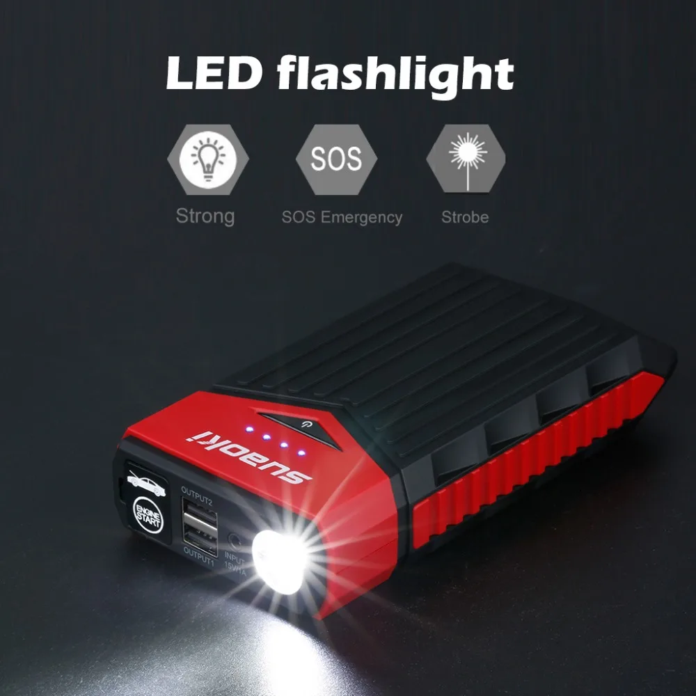 Suaoki 12000 мАч автомобильный стартер Портативное аварийное зарядное устройство