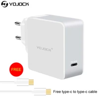 yojock 60w type c pd charger power delivery quick wall charger for new macbook pro 12 nintendo switch free usb c cable