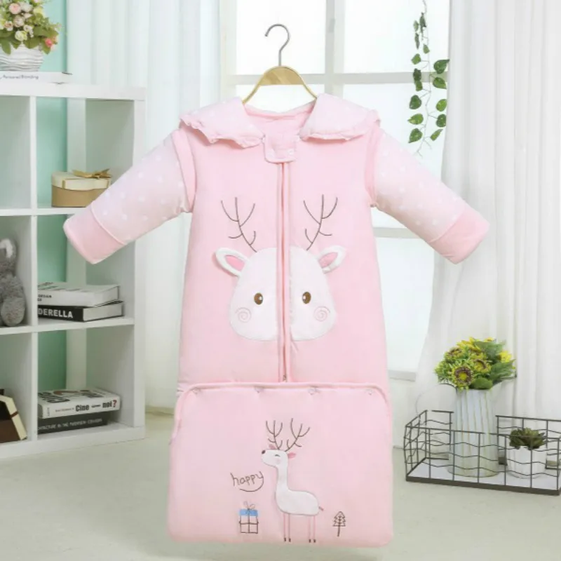 Зимний утепленный спальный мешок для новорожденных хлопковый детский с