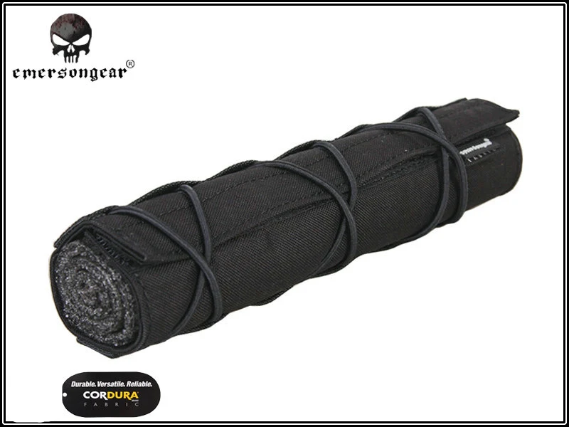 Ограниченное количество EmersonGear 22 см Airsoft Suppressor Cover PenCott Badlands GreenZone Multicam Black Tropic Arid и т. д - Цвет: BK