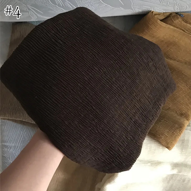 number 4 color Дизайн супер мягкие Модные женские гофрированные складные одноцветные шали вискоза, хлопок мусульманский хиджаб шарфы пашмины шарф 10 шт./партия - Цвет: number 4 color