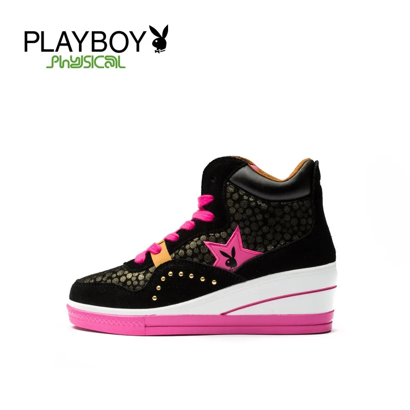 PLAYBOY/женские зимние ботинки; модные повседневные модельные туфли на танкетке и толстой платформе; женские теплые зимние ботинки на меху