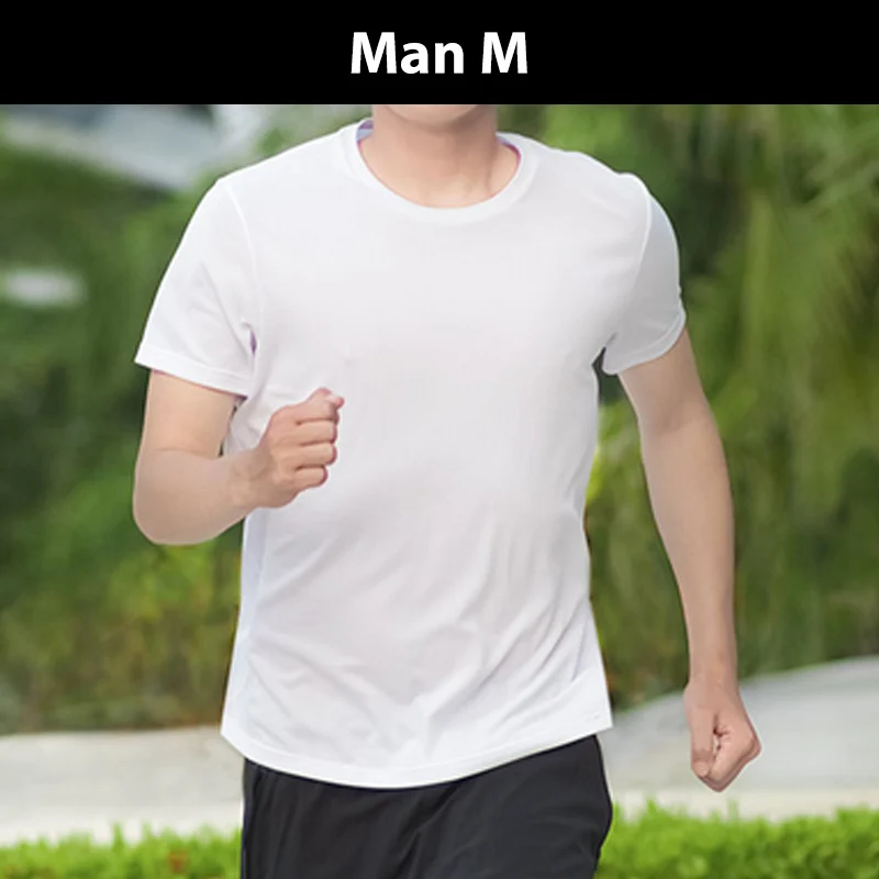 Man M White Xiaomi ZENPH Быстросохнущий светильник, дышащая, с коротким рукавом, Спортивная, удобная, Finess Sport T-shir-ts, быстросохнущая рубашка для мужчин и женщин - Цвет: Man M White