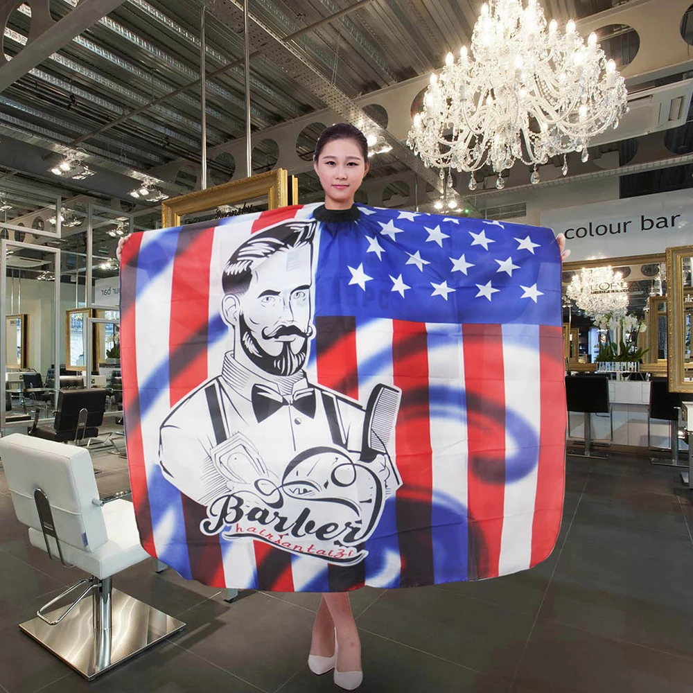 Шаблон печати Парикмахерская накидка Водонепроницаемый Платье Мыс