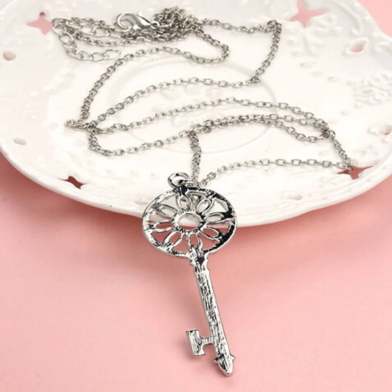 Винтажный новый модный брелок Посеребренная цепочка чокер массивное женское